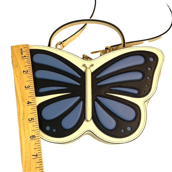 Kate Spade Flutter Fly 3D Butterfly Leather Crossbody In blue multi-color NWOT. - Picture 13 of 16